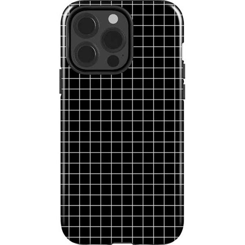 Black Grid iPhone 15 Pro Impact Case